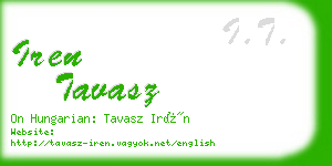 iren tavasz business card